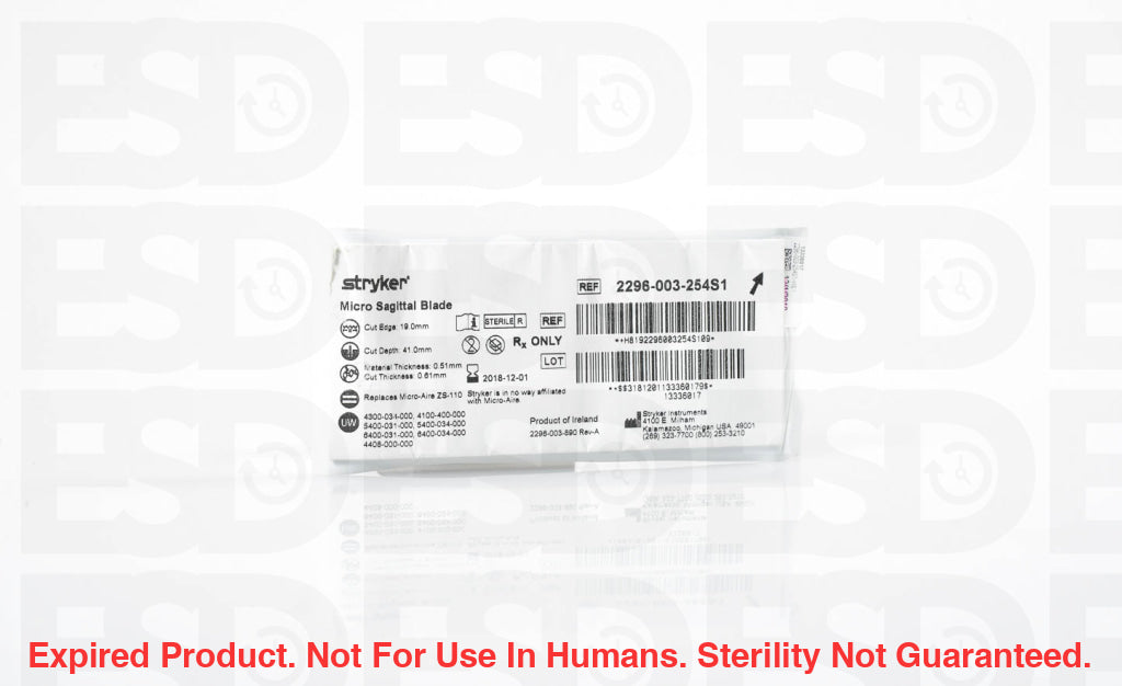 Stryker: 2296 - 003 - 254S1 - Each - Expired Expired